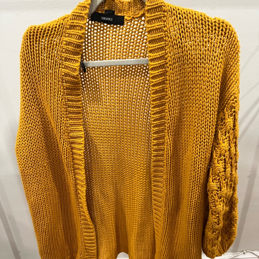 Mustard yellow cardigan